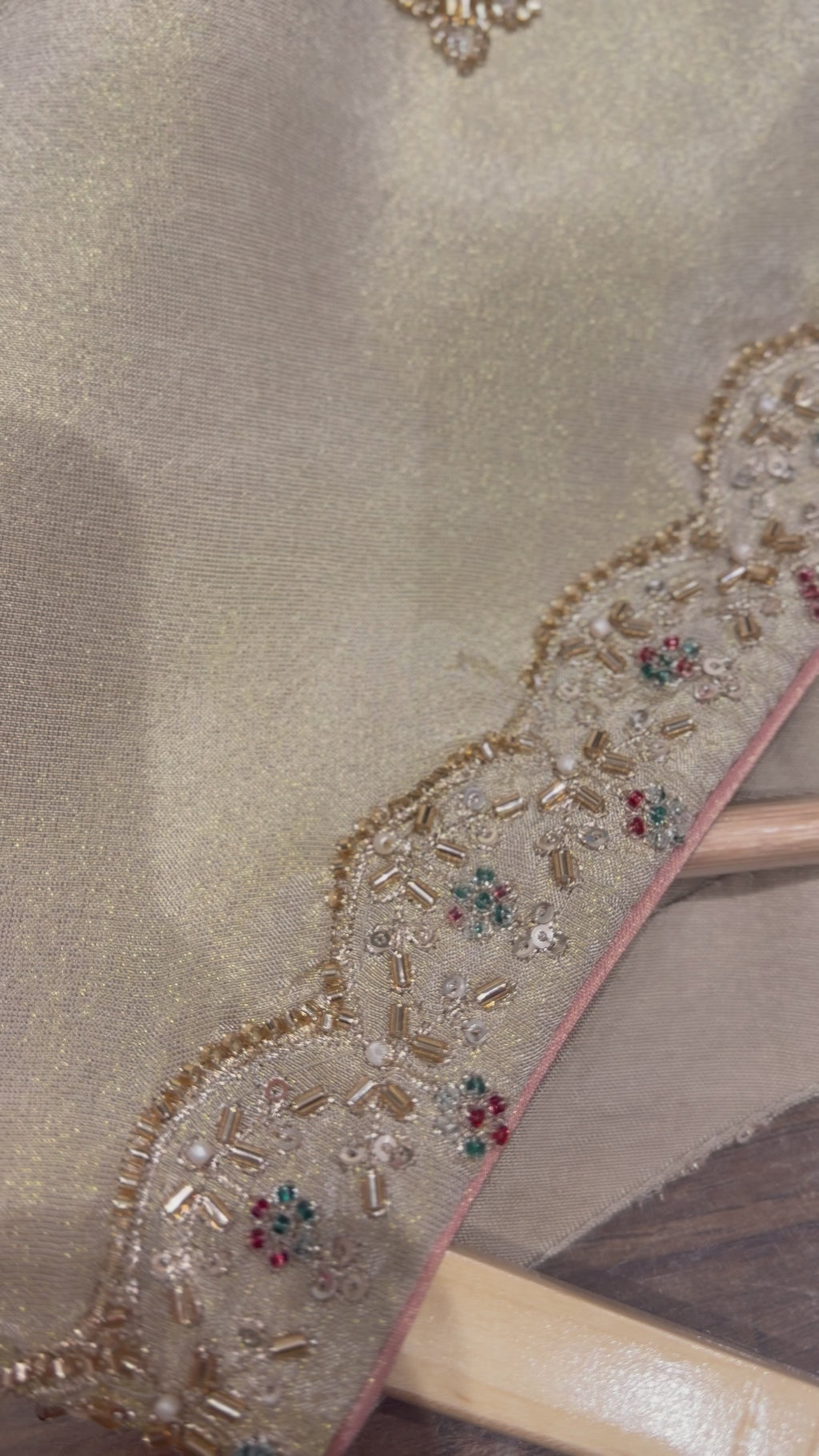 Embroidered Sharara Suit Contrast Dupatta
