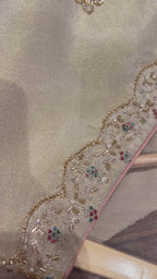 Embroidered Sharara Suit Contrast Dupatta